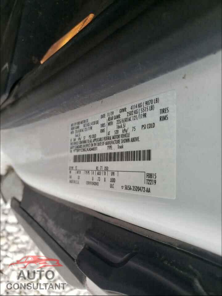 FORD TRANSIT CO 2020 - 1FTBR1C86LKA04651