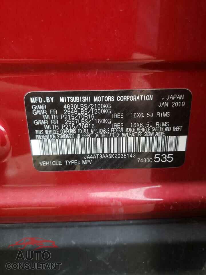 MITSUBISHI ECLIPSE 2019 - JA4AT3AA5KZ038143