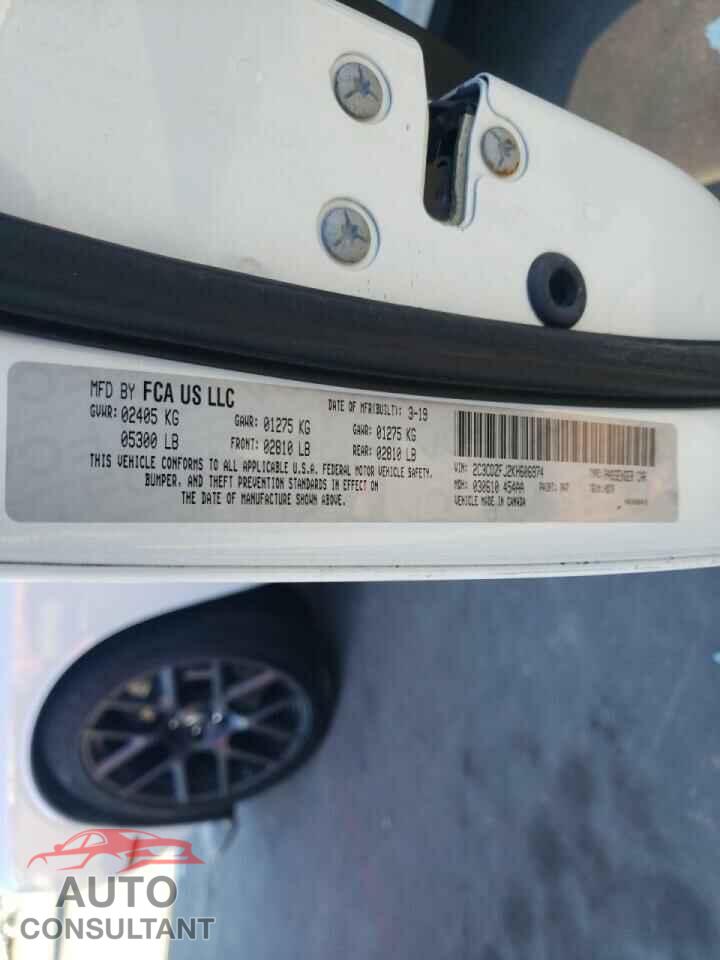 DODGE CHALLENGER 2019 - 2C3CDZFJ2KH606974