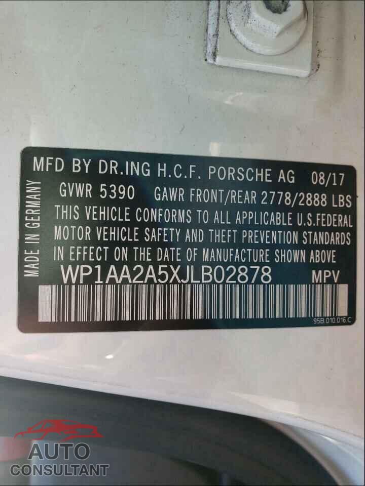 PORSCHE MACAN 2018 - WP1AA2A5XJLB02878