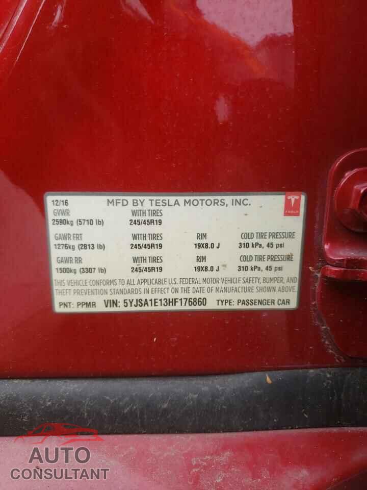 TESLA MODEL S 2017 - 5YJSA1E13HF176860