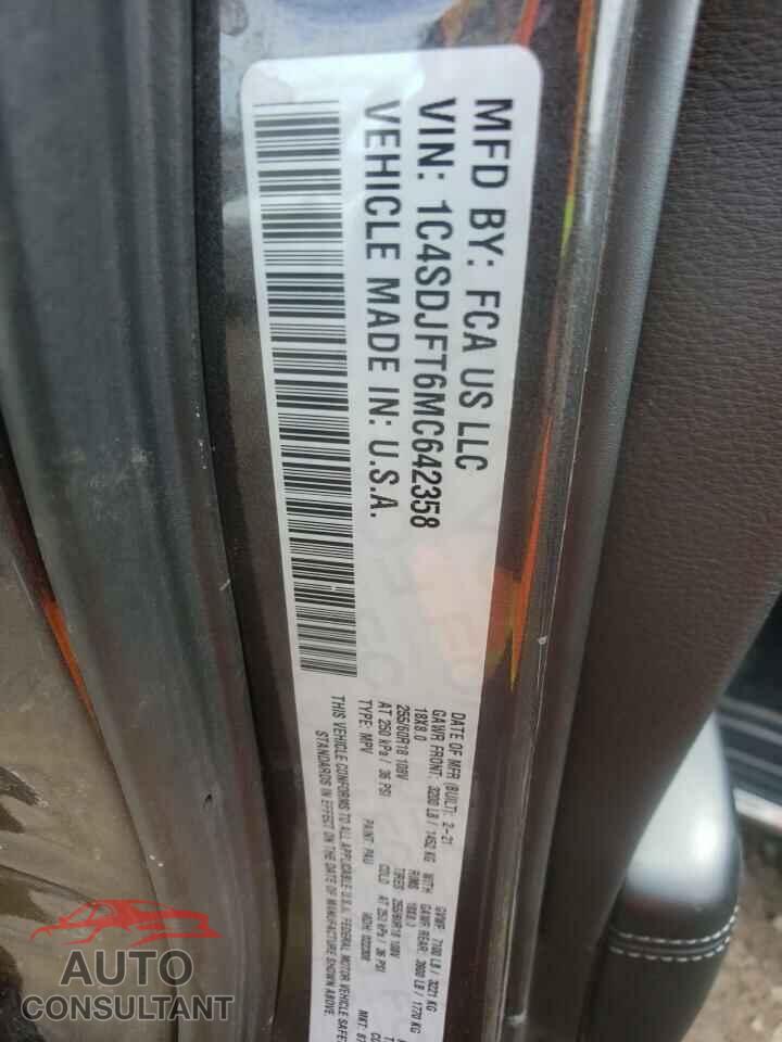 DODGE DURANGO 2021 - 1C4SDJFT6MC642358