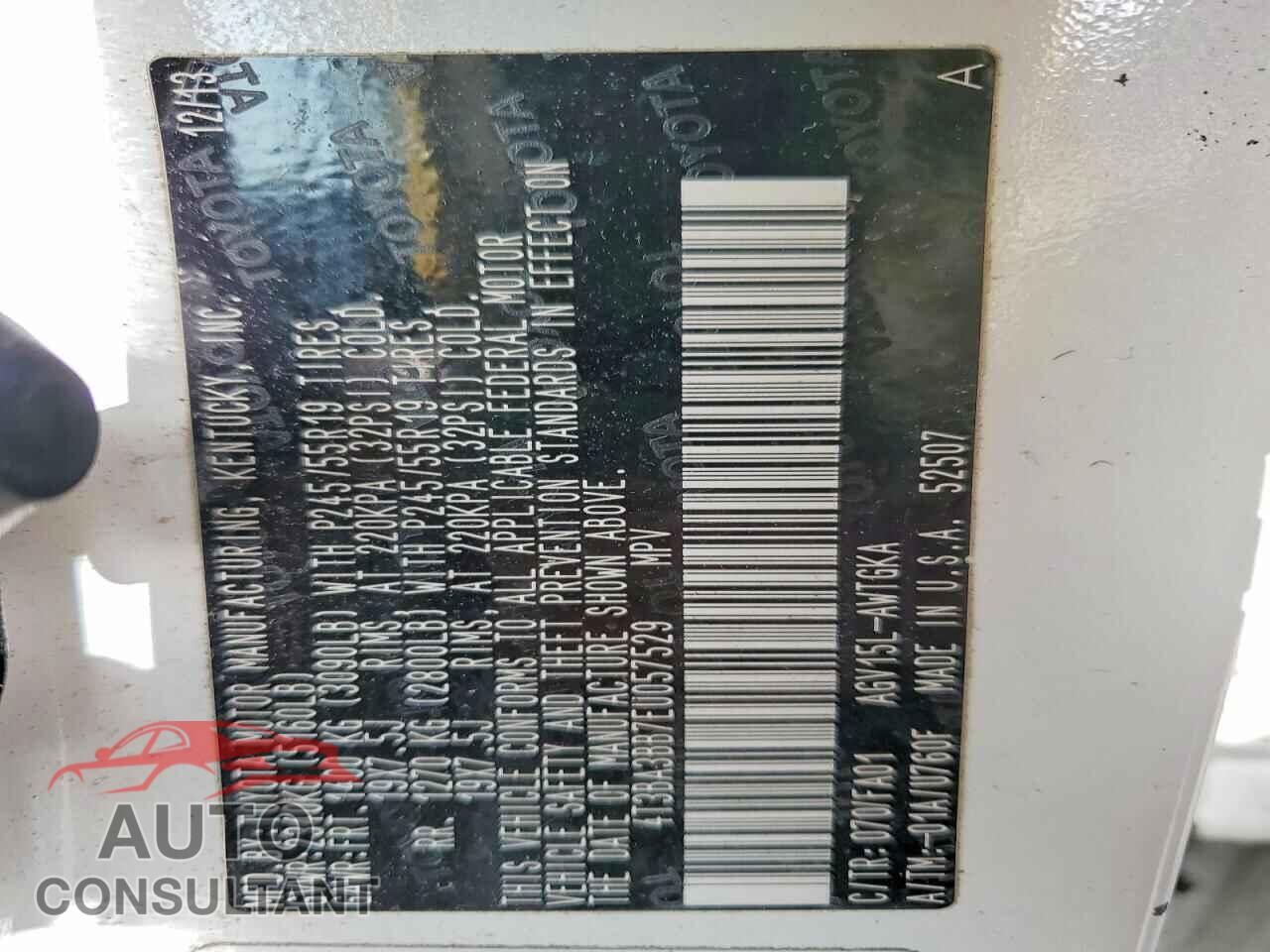TOYOTA VENZA 2014 - 4T3BA3BB7EU057529