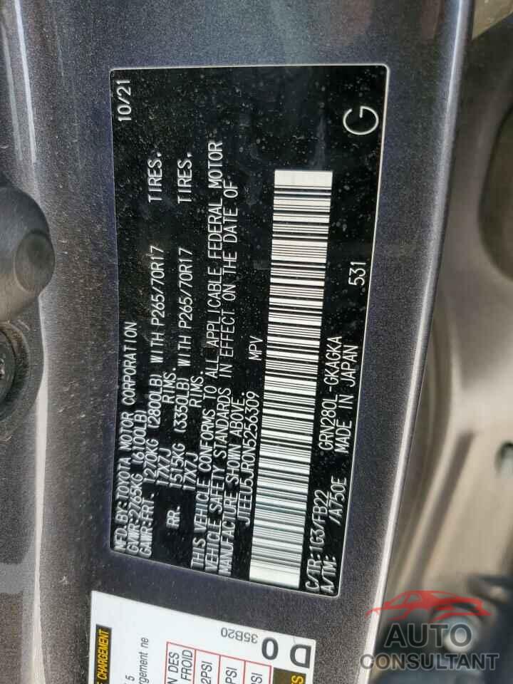 TOYOTA 4RUNNER 2022 - JTEEU5JR0N5256309