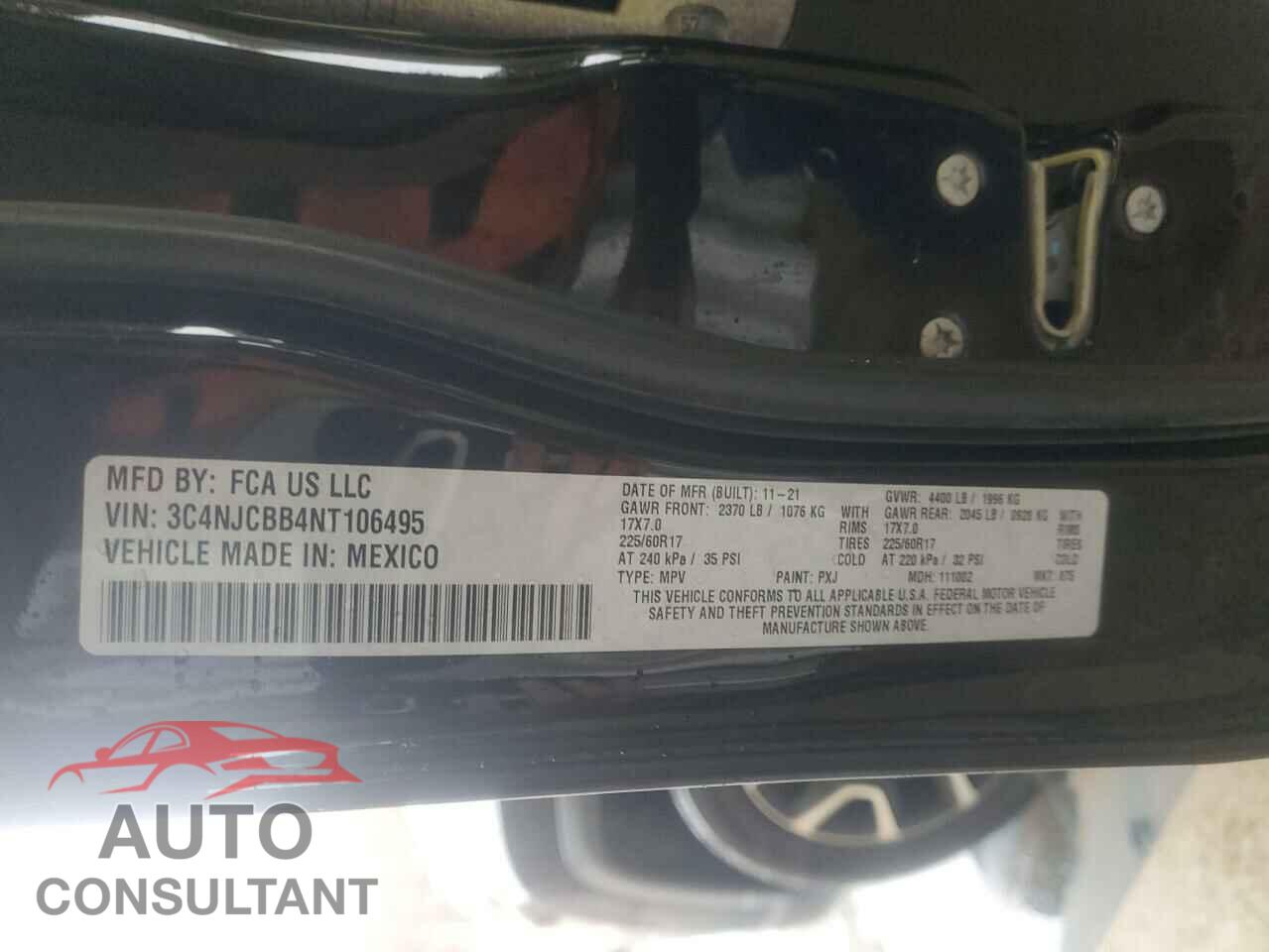 JEEP COMPASS 2022 - 3C4NJCBB4NT106495