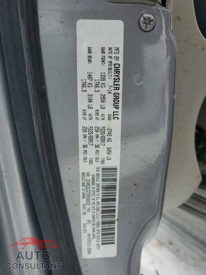 DODGE CARAVAN 2014 - 2C4RDGCG7ER430232