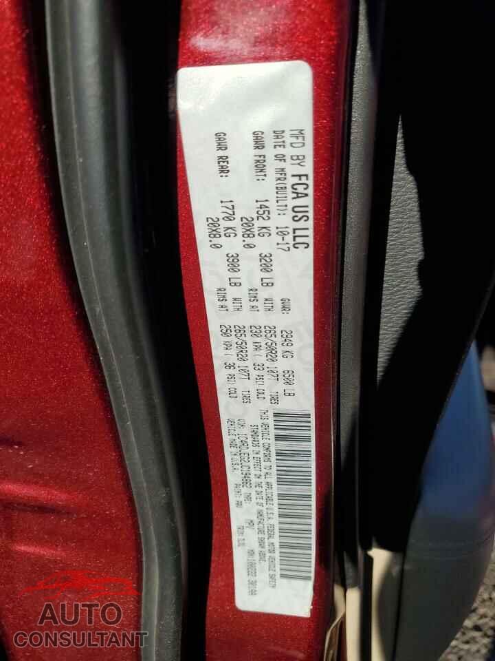 DODGE DURANGO 2018 - 1C4RDJEG2JC194862