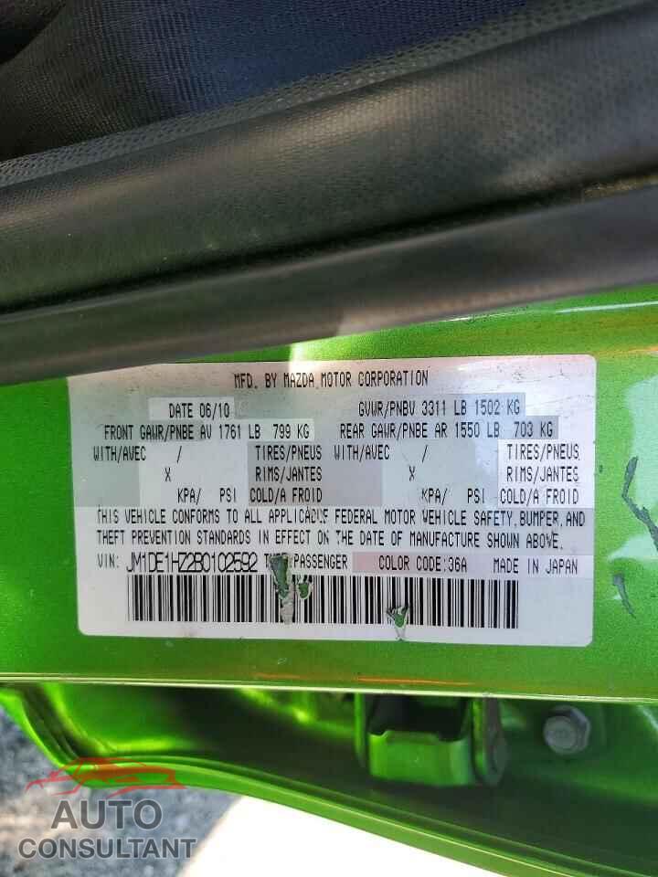 MAZDA 2 2011 - JM1DE1HZ2B0102592