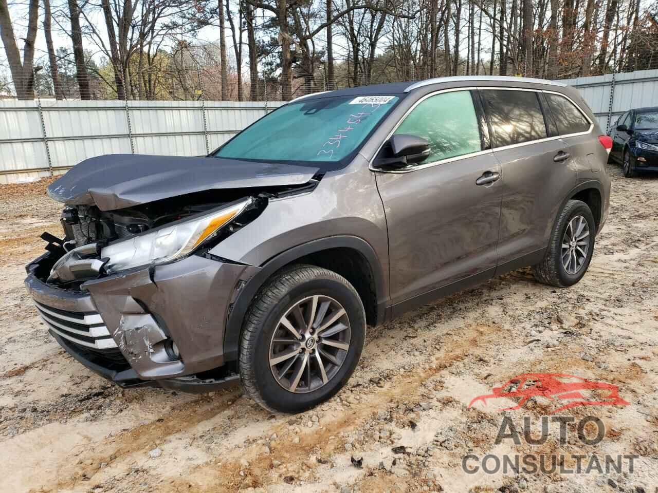 TOYOTA HIGHLANDER 2019 - 5TDKZRFH2KS344543