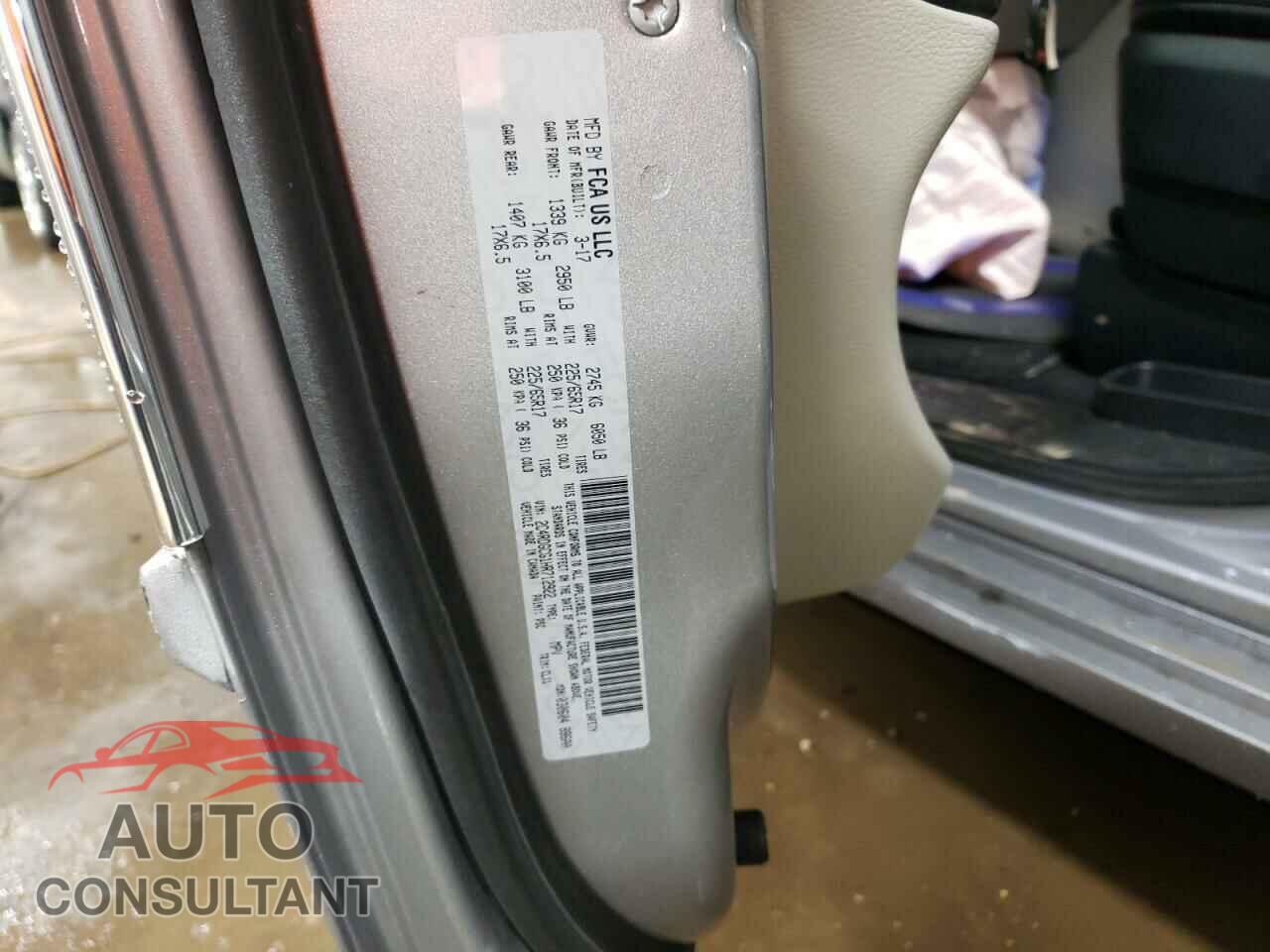 DODGE CARAVAN 2017 - 2C4RDGCG1HR712922