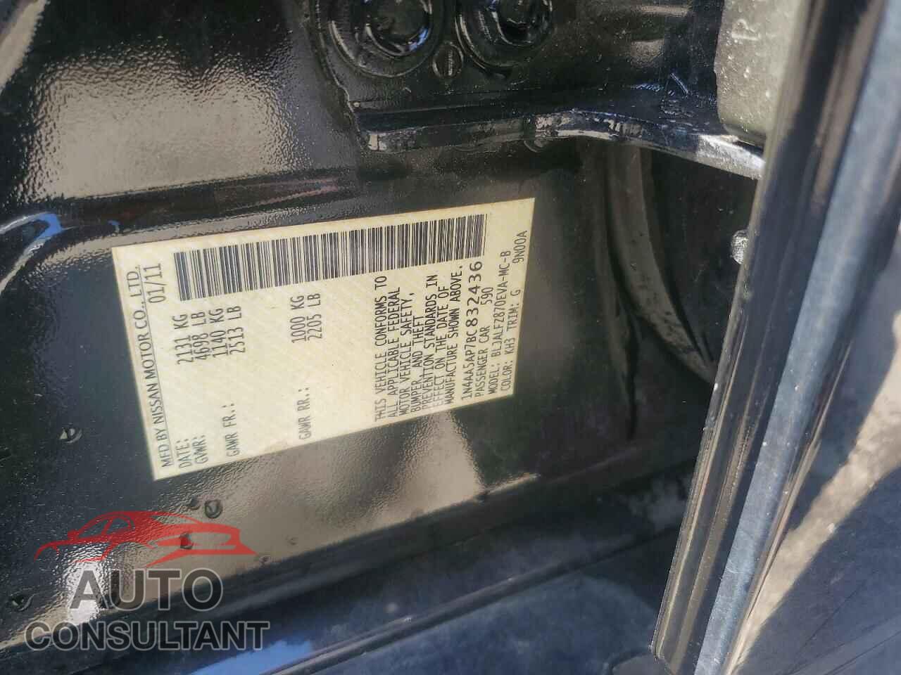 NISSAN MAXIMA 2011 - 1N4AA5AP7BC832436