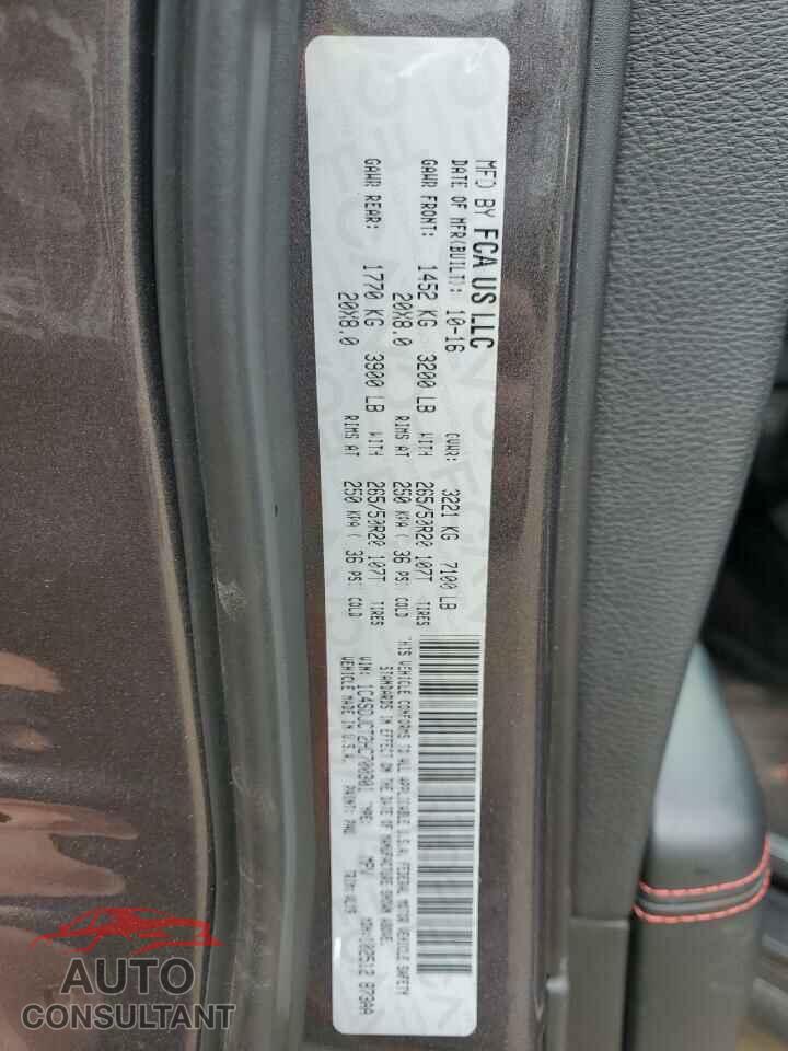DODGE DURANGO 2017 - 1C4SDJCT2HC700301