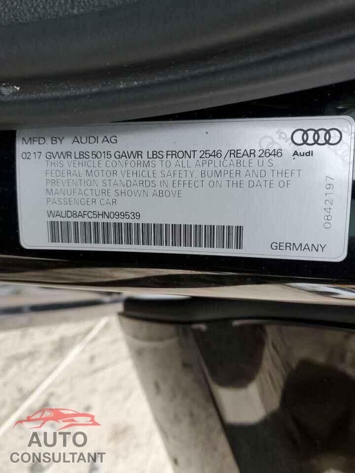 AUDI A6 2017 - WAUD8AFC5HN099539