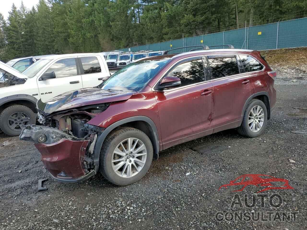 TOYOTA HIGHLANDER 2016 - 5TDJKRFH6GS347923