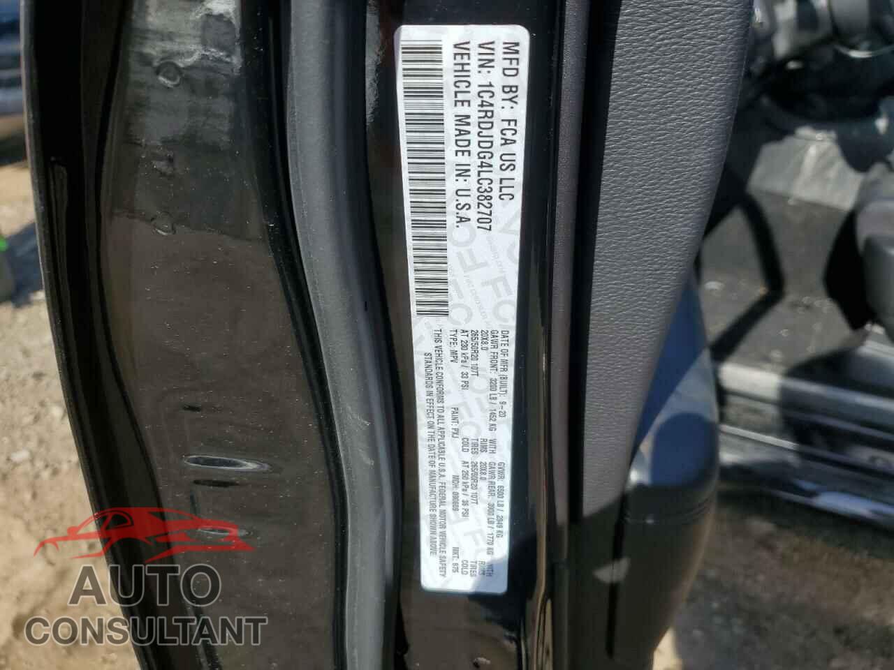 DODGE DURANGO 2020 - 1C4RDJDG4LC382707