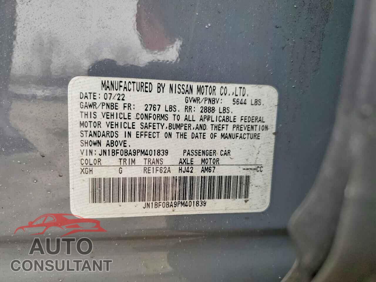 NISSAN ALL OTHER 2023 - JN1BF0BA9PM401839