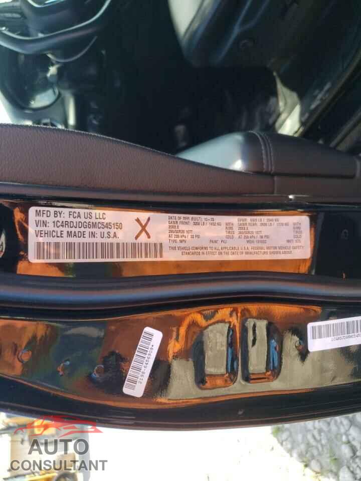 DODGE DURANGO 2021 - 1C4RDJDG6MC545150