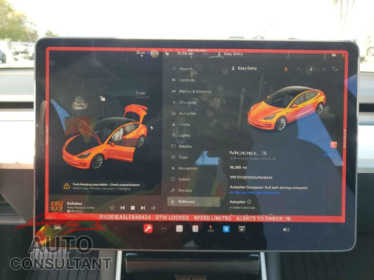 TESLA MODEL 3 2020 - 5YJ3E1EA5LF649434