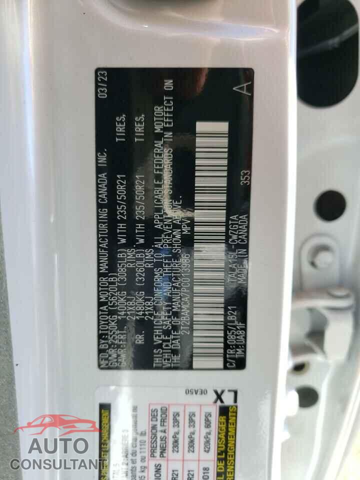 LEXUS RX350 2023 - 2T2BAMCA7PC013986