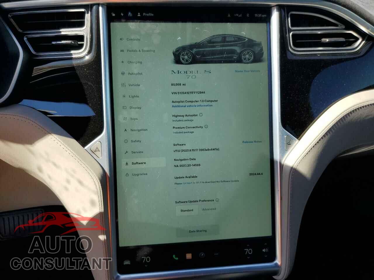 TESLA MODEL S 2015 - 5YJSA1E11FF112944
