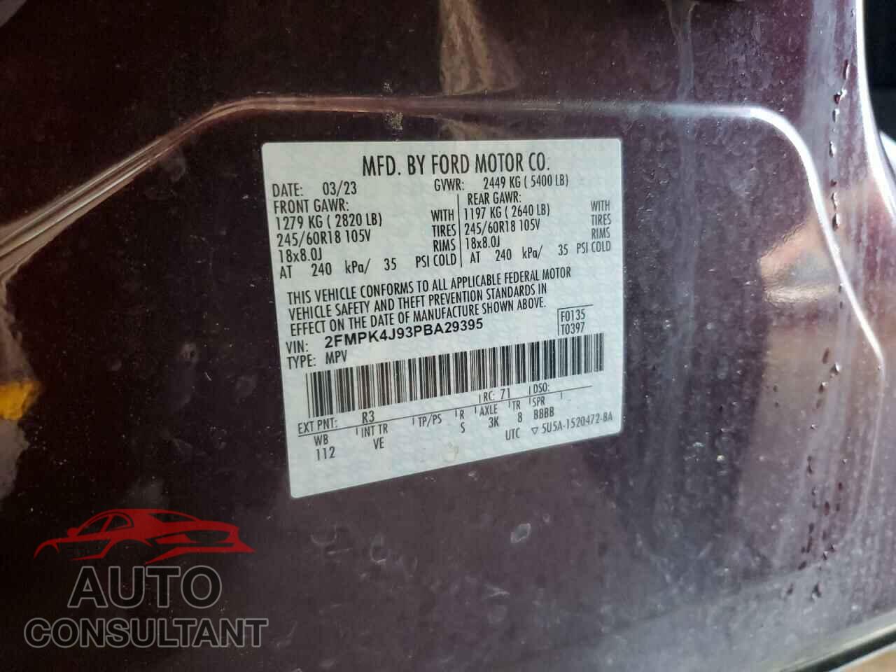 FORD EDGE 2023 - 2FMPK4J93PBA29395
