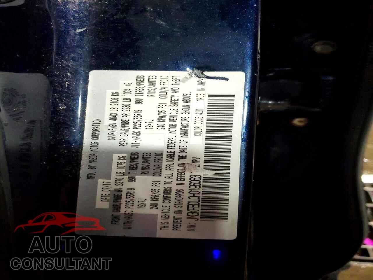 MAZDA CX-5 2017 - JM3KFBDL0H0196063
