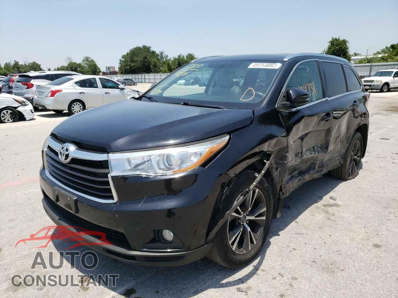 TOYOTA HIGHLANDER 2016 - 5TDJKRFH9GS505042