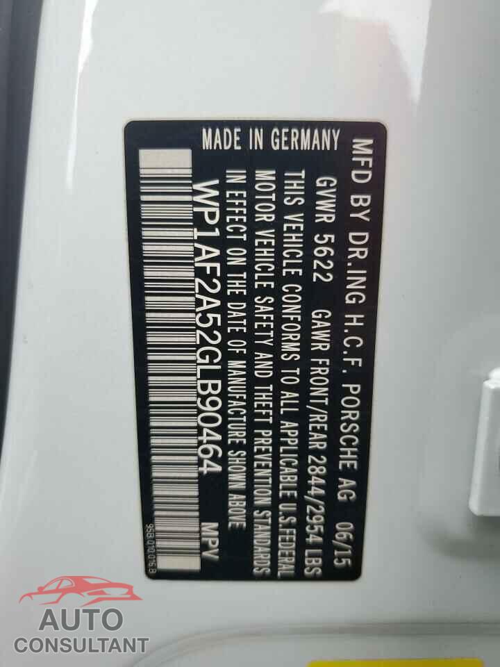 PORSCHE MACAN 2016 - WP1AF2A52GLB90464