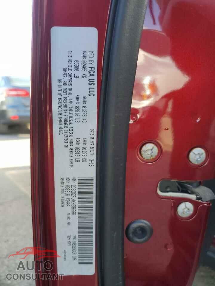 DODGE CHALLENGER 2019 - 2C3CDZFJ4KH596366
