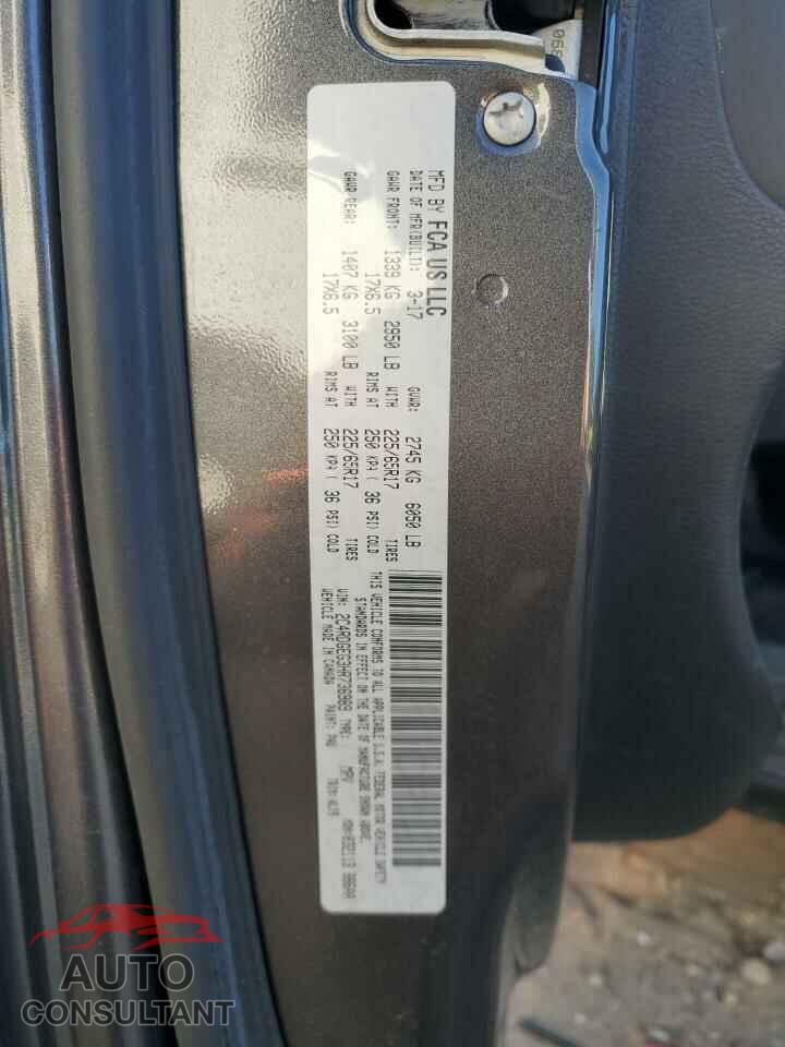 DODGE CARAVAN 2017 - 2C4RDGEG3HR736989
