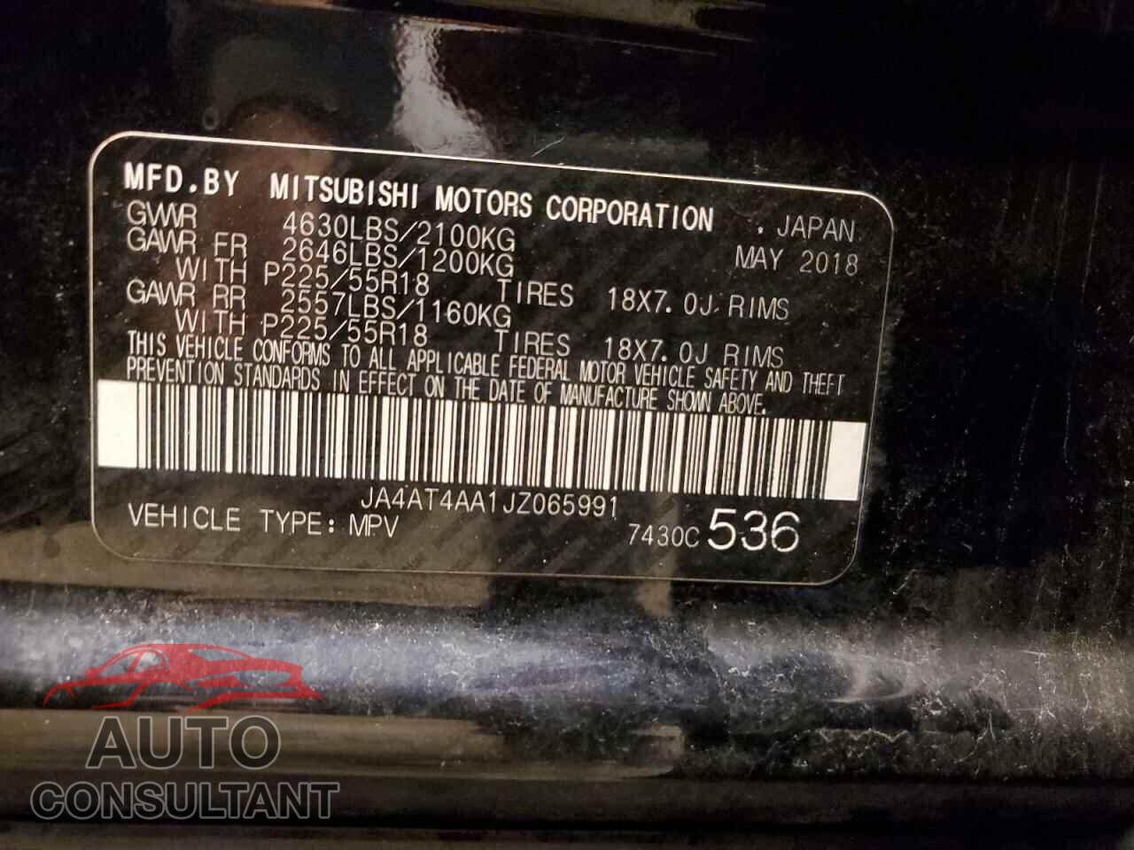 MITSUBISHI ECLIPSE 2018 - JA4AT4AA1JZ065991
