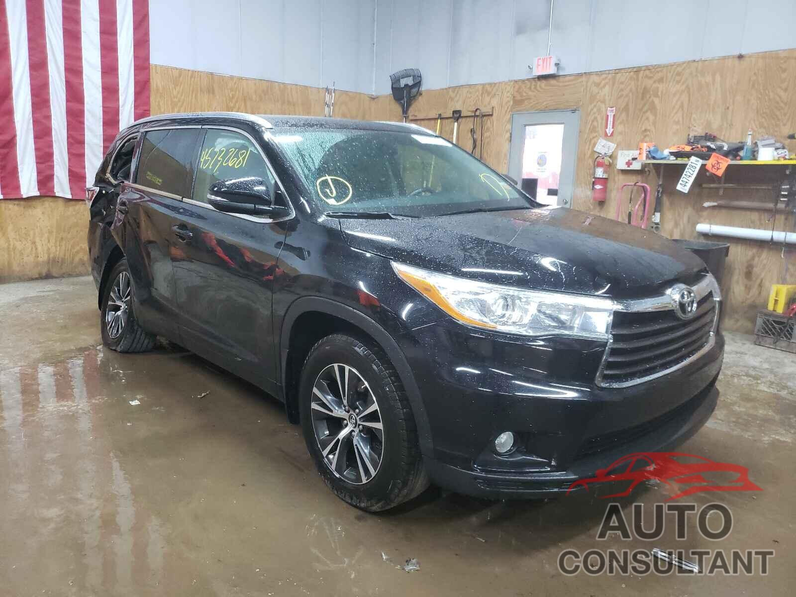 TOYOTA HIGHLANDER 2016 - 5TDJKRFH7GS327292