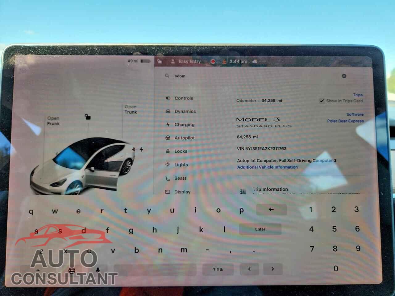TESLA MODEL 3 2019 - 5YJ3E1EA2KF311763