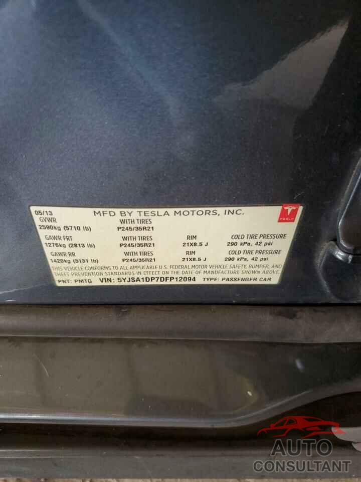 TESLA MODEL S 2013 - 5YJSA1DP7DFP12094