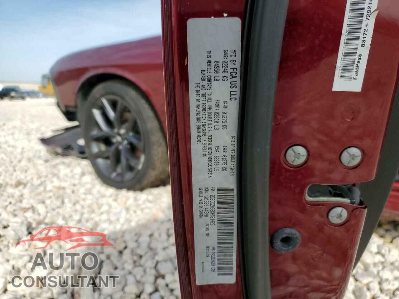 DODGE CHALLENGER 2019 - 2C3CDZAG6KH521423