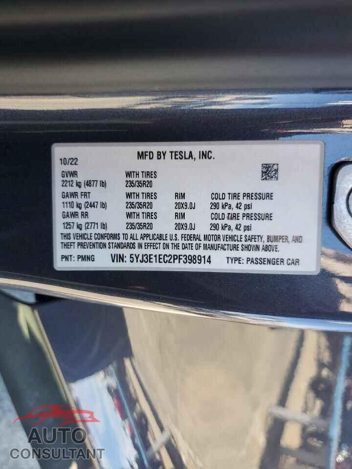 TESLA MODEL 3 2023 - 5YJ3E1EC2PF398914