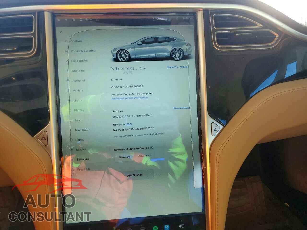 TESLA MODEL S 2014 - 5YJSA1H14EFP63625