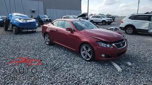 LEXUS IS 2012 - JTHFF2C28C2526675