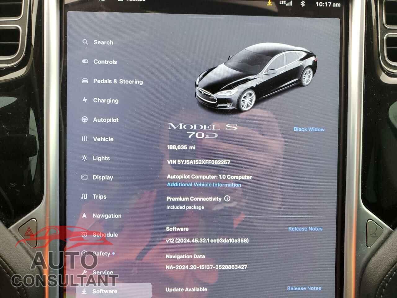 TESLA MODEL S 2015 - 5YJSA1S2XFF082257