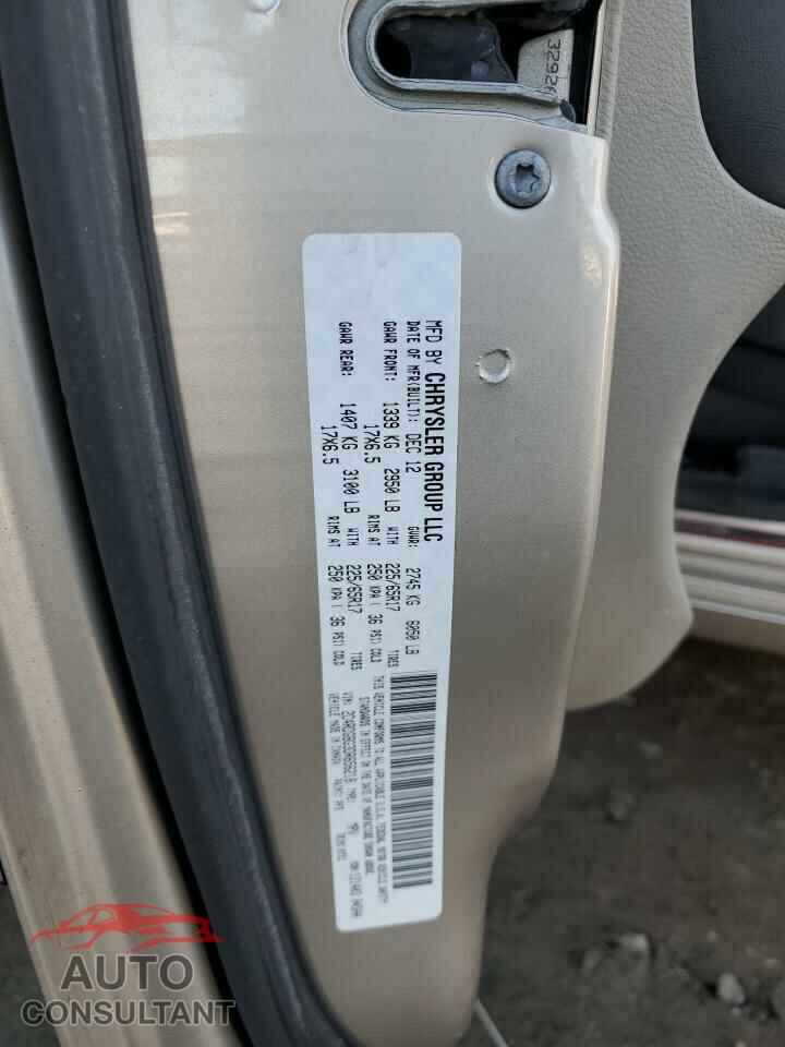 DODGE CARAVAN 2013 - 2C4RDGBG3DR656218