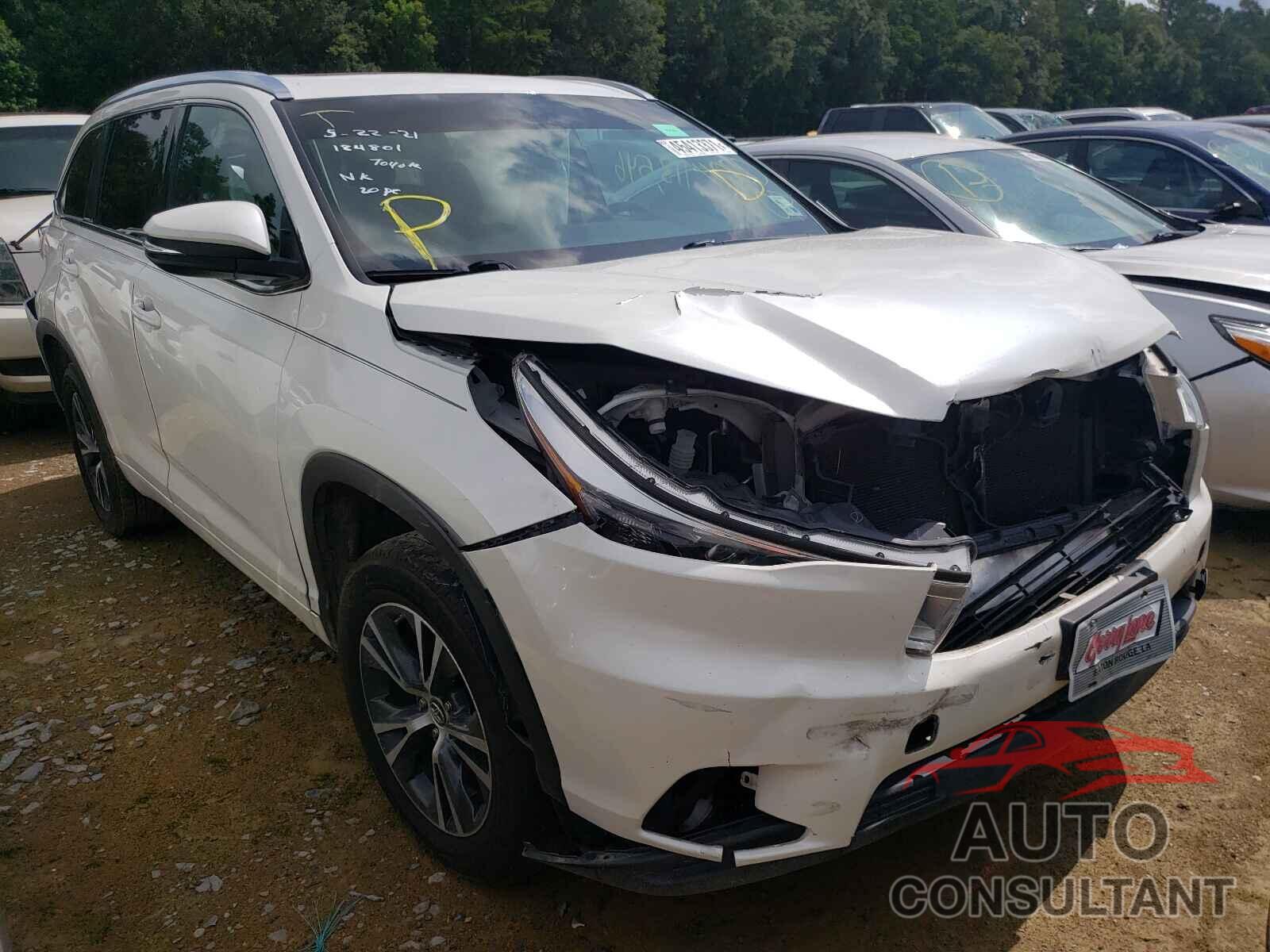 TOYOTA HIGHLANDER 2016 - 5TDKKRFH3GS184801