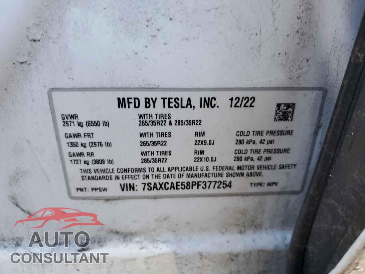 TESLA MODEL X 2023 - 7SAXCAE58PF377254