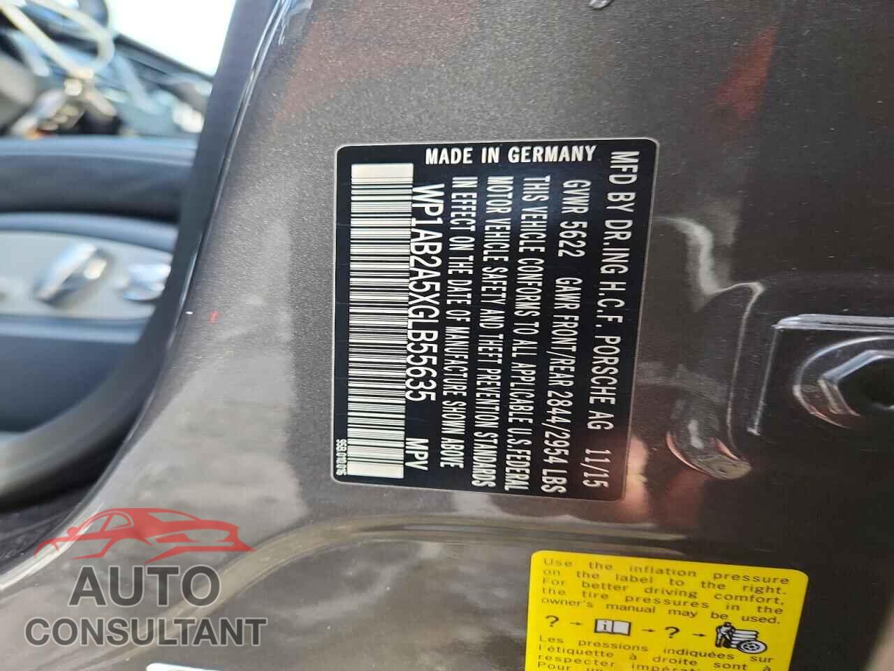 PORSCHE MACAN 2016 - WP1AB2A5XGLB55635