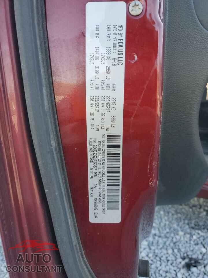 DODGE CARAVAN 2018 - 2C4RDGEG2JR343877