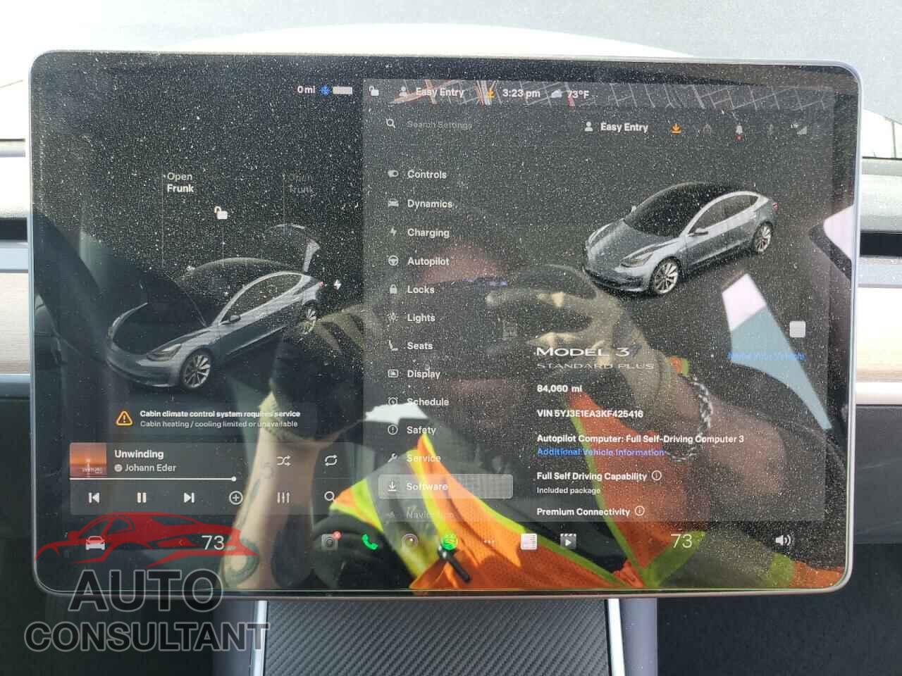 TESLA MODEL 3 2019 - 5YJ3E1EA3KF425416