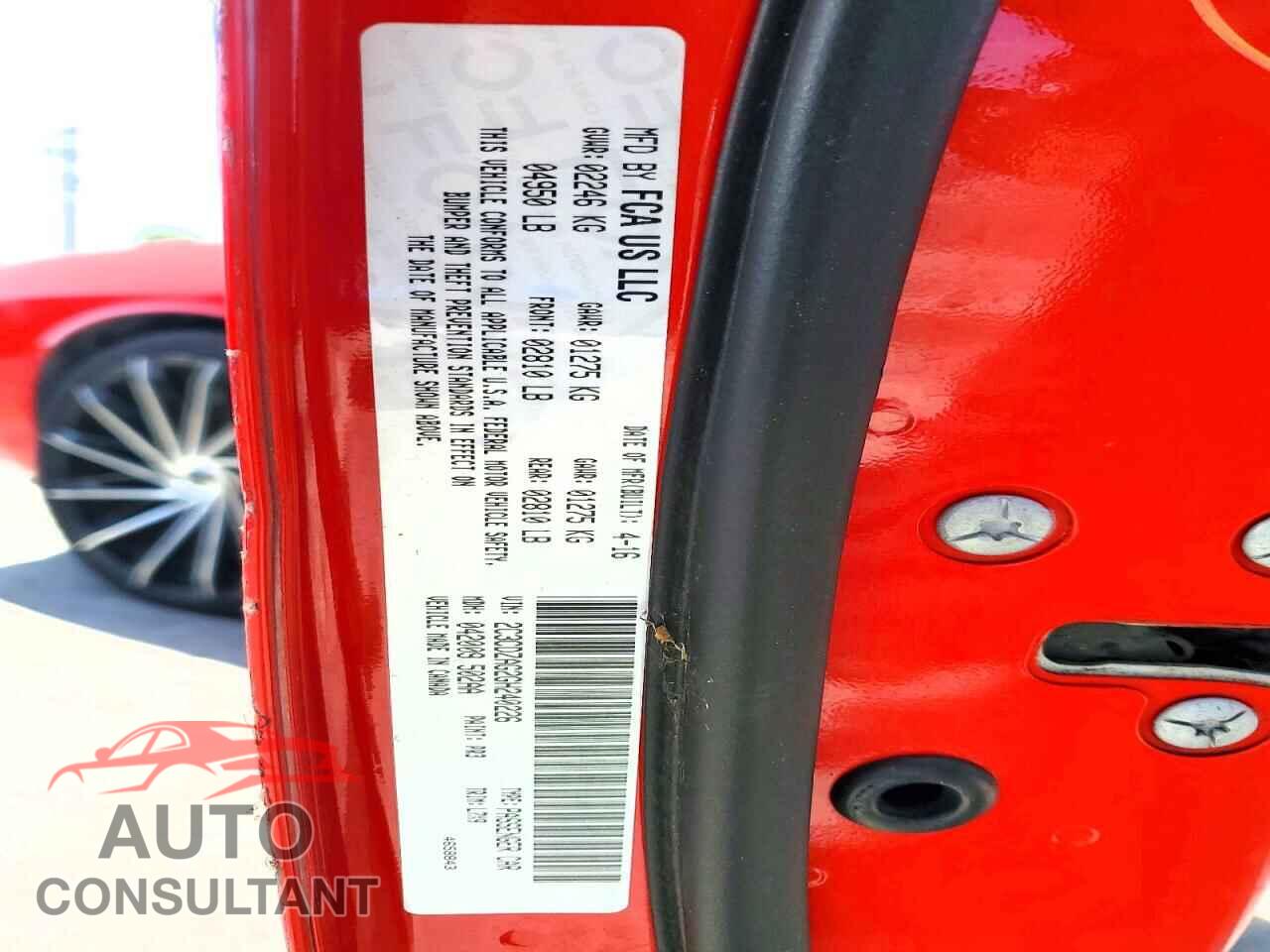 DODGE CHALLENGER 2016 - 2C3CDZAG2GH240226