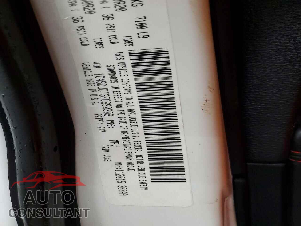 DODGE DURANGO 2015 - 1C4SDJCT3FC690309