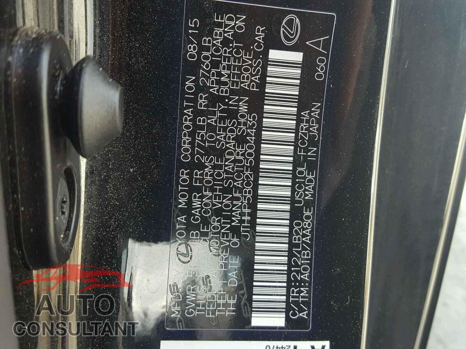 LEXUS RC 2015 - JTHHP5BC2F5004435