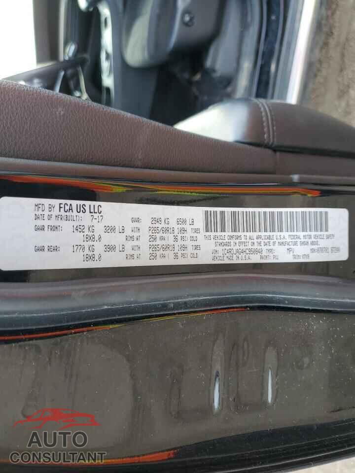 DODGE DURANGO 2017 - 1C4RDJAG4HC950840