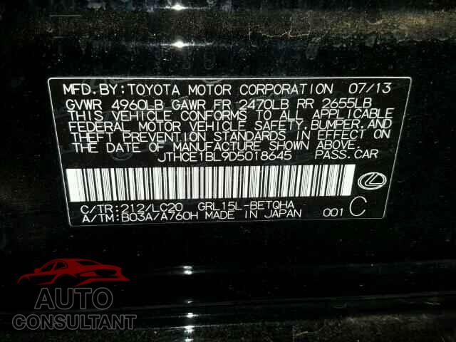 LEXUS GS 2013 - JTHCE1BL9D5018645